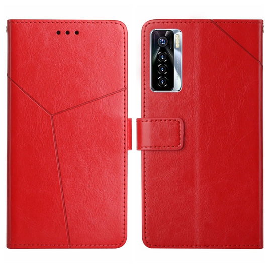 HT01 Y-shaped Pattern Flip Leather Phone Case, For Tecno Camon 17 Pro, For Tecno Camon 17P, For Tecno Camon 18i, For Tecno Camon 18P, For Tecno Camon 19 4G, For Tecno Camon 19 Pro 4G/5G, For Tecno Pova 2, For Tecno Spark 8, For Tecno Spark Go 2022