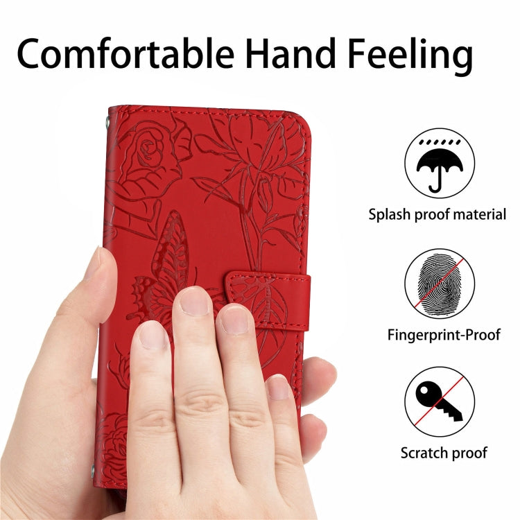 HT03 Skin Feel Butterfly Embossed Flip Leather Phone Case, For Tecno Camon 17 Pro, For Tecno Camon 17P, For Tecno Camon 18i, For Tecno Camon 18 P, For Tecno Camon 19 4G, For Tecno Camon 19 Pro 4G, For Tecno Pova 2, For Tecno Spark 8                    ...