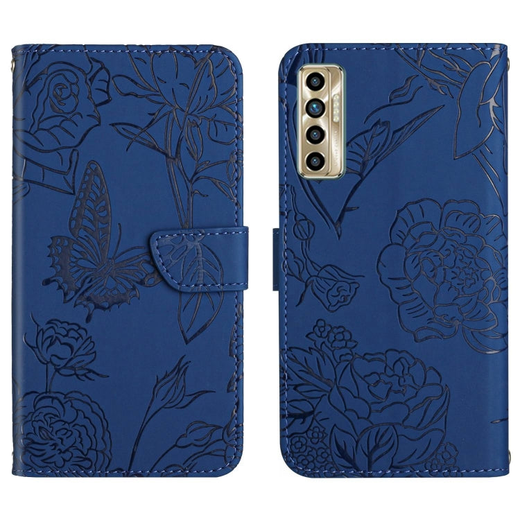 HT03 Skin Feel Butterfly Embossed Flip Leather Phone Case, For Tecno Camon 17 Pro, For Tecno Camon 17P, For Tecno Camon 18i, For Tecno Camon 18 P, For Tecno Camon 19 4G, For Tecno Camon 19 Pro 4G, For Tecno Pova 2, For Tecno Spark 8                    ...
