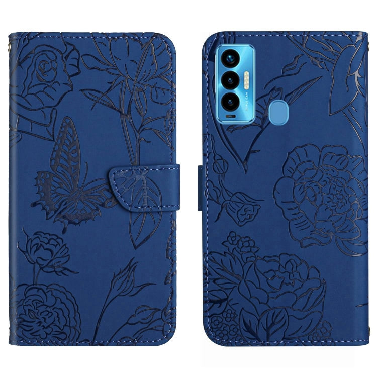 HT03 Skin Feel Butterfly Embossed Flip Leather Phone Case, For Tecno Camon 17 Pro, For Tecno Camon 17P, For Tecno Camon 18i, For Tecno Camon 18 P, For Tecno Camon 19 4G, For Tecno Camon 19 Pro 4G, For Tecno Pova 2, For Tecno Spark 8                    ...