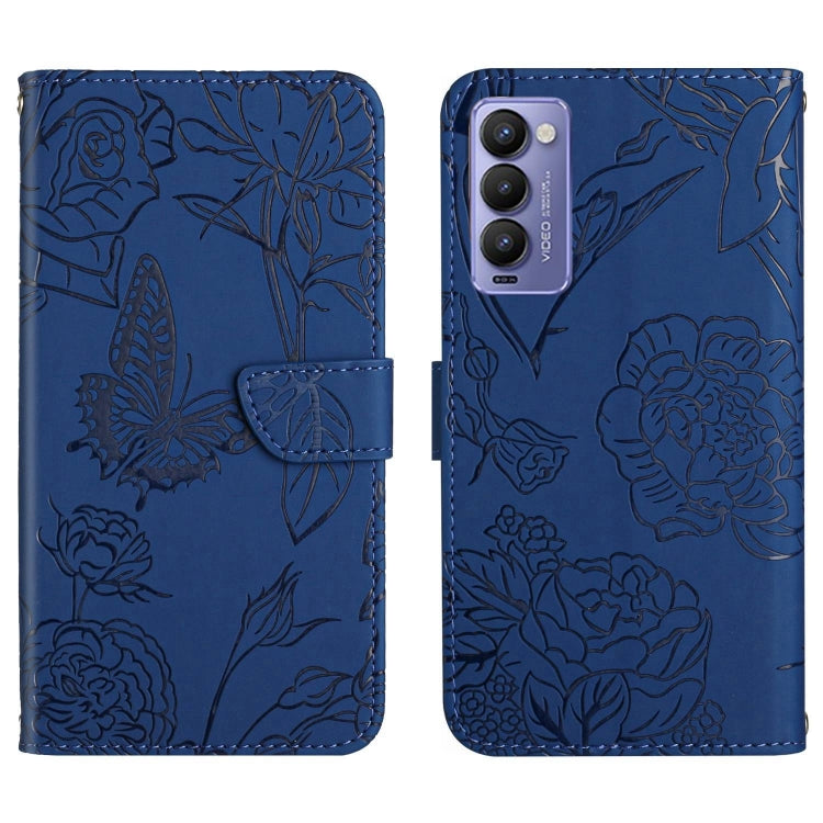 HT03 Skin Feel Butterfly Embossed Flip Leather Phone Case, For Tecno Camon 17 Pro, For Tecno Camon 17P, For Tecno Camon 18i, For Tecno Camon 18 P, For Tecno Camon 19 4G, For Tecno Camon 19 Pro 4G, For Tecno Pova 2, For Tecno Spark 8                    ...