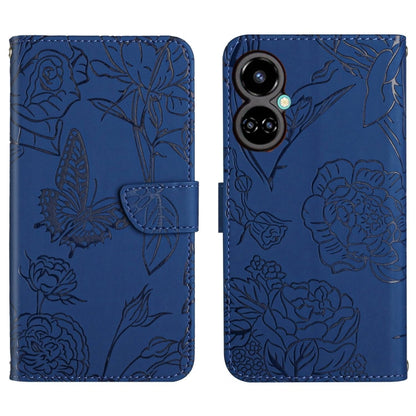 HT03 Skin Feel Butterfly Embossed Flip Leather Phone Case, For Tecno Camon 17 Pro, For Tecno Camon 17P, For Tecno Camon 18i, For Tecno Camon 18 P, For Tecno Camon 19 4G, For Tecno Camon 19 Pro 4G, For Tecno Pova 2, For Tecno Spark 8                    ...