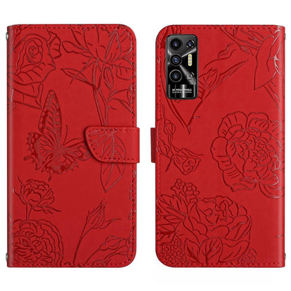 HT03 Skin Feel Butterfly Embossed Flip Leather Phone Case, For Tecno Camon 17 Pro, For Tecno Camon 17P, For Tecno Camon 18i, For Tecno Camon 18 P, For Tecno Camon 19 4G, For Tecno Camon 19 Pro 4G, For Tecno Pova 2, For Tecno Spark 8                    ...