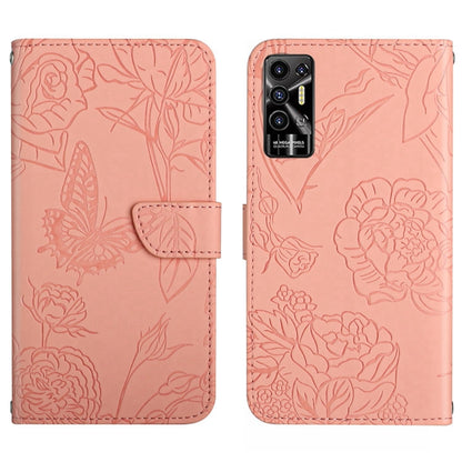 HT03 Skin Feel Butterfly Embossed Flip Leather Phone Case, For Tecno Camon 17 Pro, For Tecno Camon 17P, For Tecno Camon 18i, For Tecno Camon 18 P, For Tecno Camon 19 4G, For Tecno Camon 19 Pro 4G, For Tecno Pova 2, For Tecno Spark 8                    ...