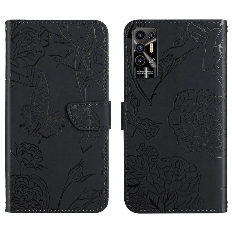 HT03 Skin Feel Butterfly Embossed Flip Leather Phone Case, For Tecno Camon 17 Pro, For Tecno Camon 17P, For Tecno Camon 18i, For Tecno Camon 18 P, For Tecno Camon 19 4G, For Tecno Camon 19 Pro 4G, For Tecno Pova 2, For Tecno Spark 8                    ...