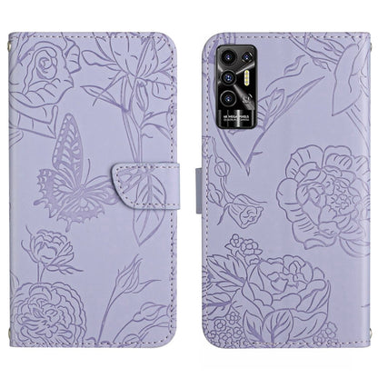 HT03 Skin Feel Butterfly Embossed Flip Leather Phone Case, For Tecno Camon 17 Pro, For Tecno Camon 17P, For Tecno Camon 18i, For Tecno Camon 18 P, For Tecno Camon 19 4G, For Tecno Camon 19 Pro 4G, For Tecno Pova 2, For Tecno Spark 8                    ...
