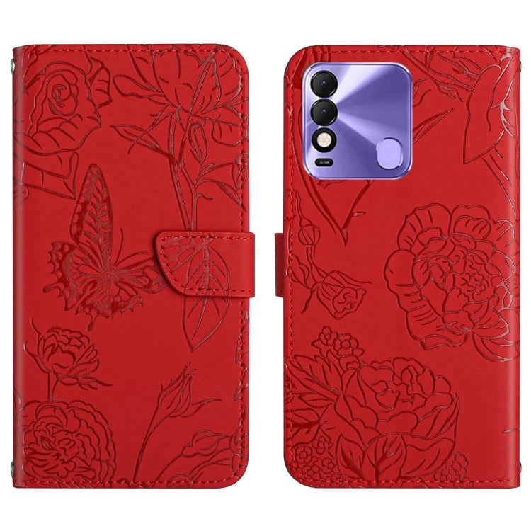 HT03 Skin Feel Butterfly Embossed Flip Leather Phone Case, For Tecno Camon 17 Pro, For Tecno Camon 17P, For Tecno Camon 18i, For Tecno Camon 18 P, For Tecno Camon 19 4G, For Tecno Camon 19 Pro 4G, For Tecno Pova 2, For Tecno Spark 8                    ...