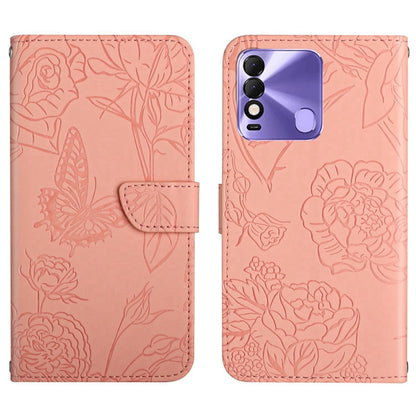 HT03 Skin Feel Butterfly Embossed Flip Leather Phone Case, For Tecno Camon 17 Pro, For Tecno Camon 17P, For Tecno Camon 18i, For Tecno Camon 18 P, For Tecno Camon 19 4G, For Tecno Camon 19 Pro 4G, For Tecno Pova 2, For Tecno Spark 8                    ...