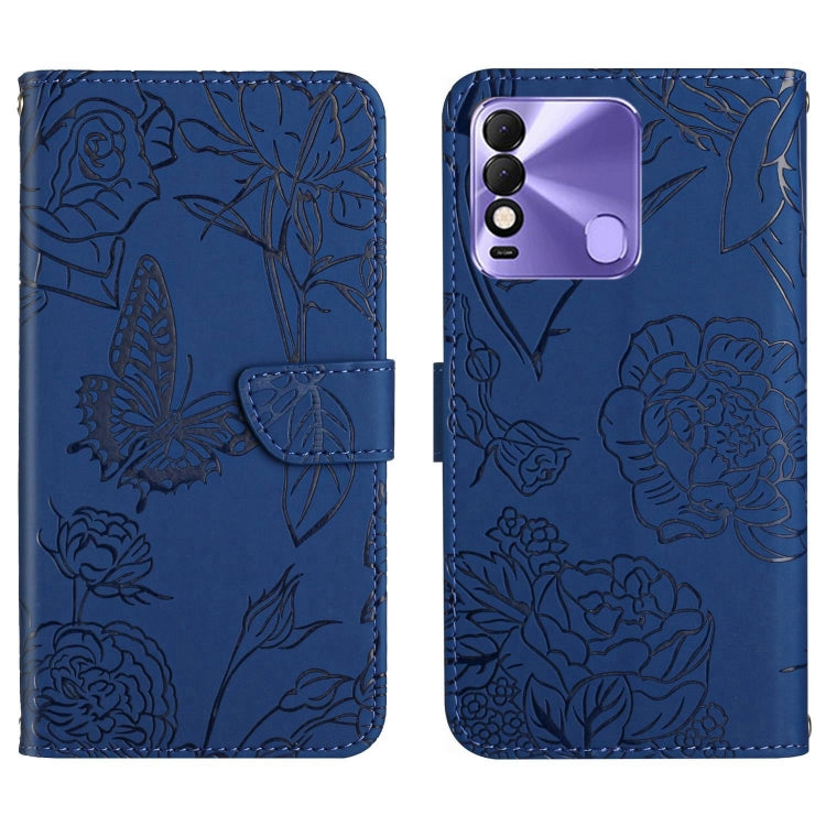 HT03 Skin Feel Butterfly Embossed Flip Leather Phone Case, For Tecno Camon 17 Pro, For Tecno Camon 17P, For Tecno Camon 18i, For Tecno Camon 18 P, For Tecno Camon 19 4G, For Tecno Camon 19 Pro 4G, For Tecno Pova 2, For Tecno Spark 8                    ...