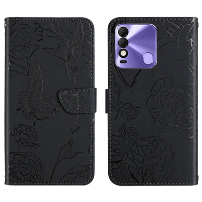 HT03 Skin Feel Butterfly Embossed Flip Leather Phone Case, For Tecno Camon 17 Pro, For Tecno Camon 17P, For Tecno Camon 18i, For Tecno Camon 18 P, For Tecno Camon 19 4G, For Tecno Camon 19 Pro 4G, For Tecno Pova 2, For Tecno Spark 8                    ...