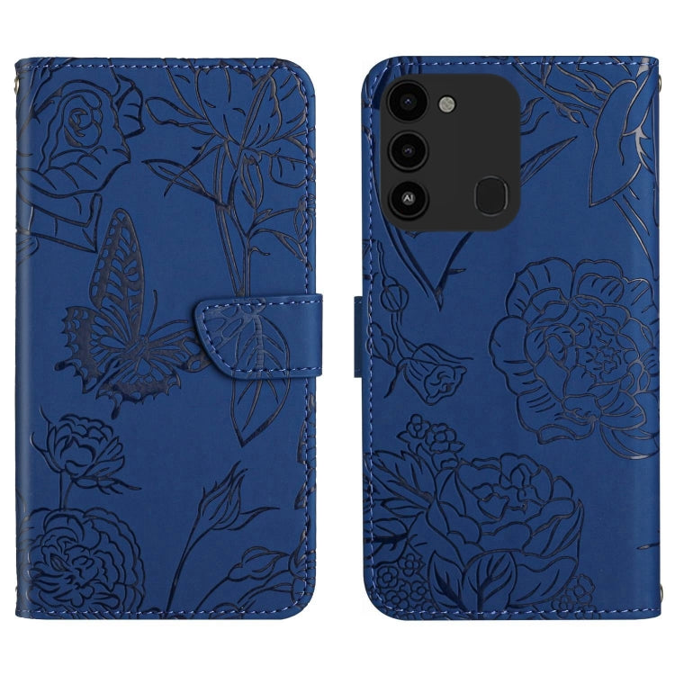 HT03 Skin Feel Butterfly Embossed Flip Leather Phone Case, For Tecno Camon 17 Pro, For Tecno Camon 17P, For Tecno Camon 18i, For Tecno Camon 18 P, For Tecno Camon 19 4G, For Tecno Camon 19 Pro 4G, For Tecno Pova 2, For Tecno Spark 8                    ...