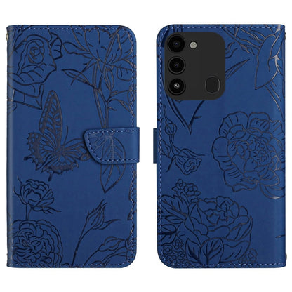 HT03 Skin Feel Butterfly Embossed Flip Leather Phone Case, For Tecno Camon 17 Pro, For Tecno Camon 17P, For Tecno Camon 18i, For Tecno Camon 18 P, For Tecno Camon 19 4G, For Tecno Camon 19 Pro 4G, For Tecno Pova 2, For Tecno Spark 8                    ...