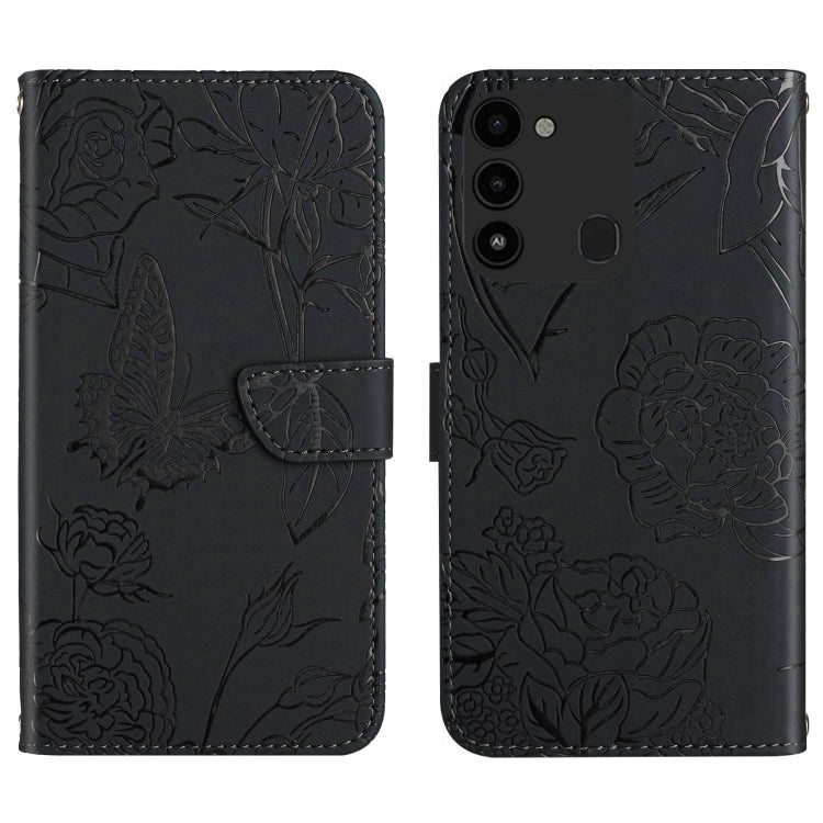 HT03 Skin Feel Butterfly Embossed Flip Leather Phone Case, For Tecno Camon 17 Pro, For Tecno Camon 17P, For Tecno Camon 18i, For Tecno Camon 18 P, For Tecno Camon 19 4G, For Tecno Camon 19 Pro 4G, For Tecno Pova 2, For Tecno Spark 8                    ...