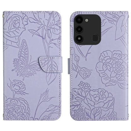 HT03 Skin Feel Butterfly Embossed Flip Leather Phone Case, For Tecno Camon 17 Pro, For Tecno Camon 17P, For Tecno Camon 18i, For Tecno Camon 18 P, For Tecno Camon 19 4G, For Tecno Camon 19 Pro 4G, For Tecno Pova 2, For Tecno Spark 8                    ...