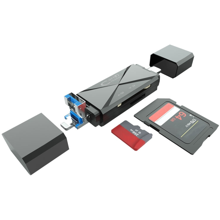 Lecteur de carte multifonction ADS-218 8 broches+USB+Type-C