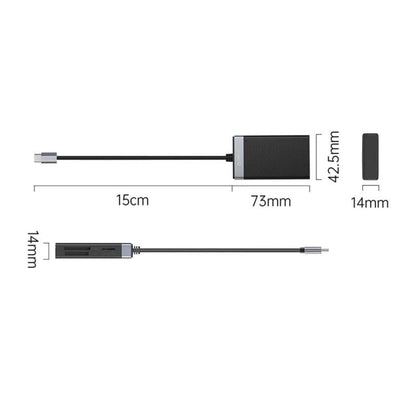 Lecteur de carte multifonction USB-C 4-en-1 simultané ORICO CL4T-C3, CL4T-C3