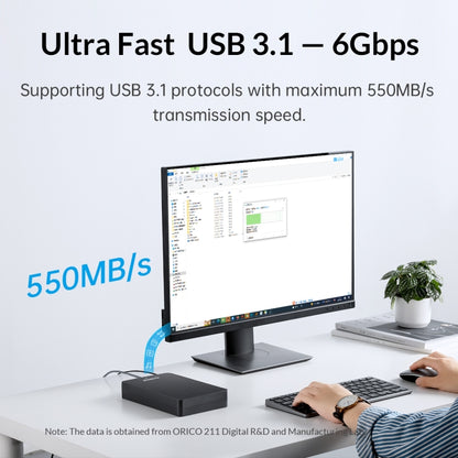 ORICO HM25U3 2.5 inch USB3.0 Micro-B Hard Drive Enclosure, EU Plug, US Plug, UK Plug, AU Plug