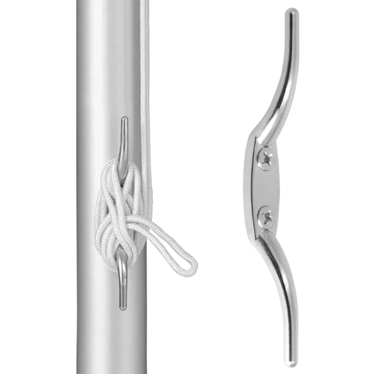 316 Stainless Steel Marine Flagpole Hook with Screw, Style:2-1/2 inch, 2-1/2 inch, 4 inch, 6 inch