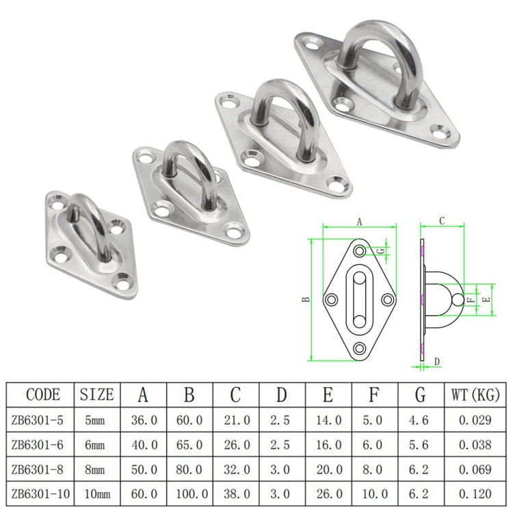 Ship Diamond Door Hinges Buckle, 5 PCS 5mm 304 Stainless Steel, 5 PCS 5mm 316 Stainless Steel, 5 PCS 6mm 304 Stainless Steel, 5 PCS 6mm 316 Stainless Steel, 3 PCS 8mm 304 Stainless Steel, 3 PCS 8mm 316 Stainless Steel, 2 PCS 10mm 304 Stainless Steel���...