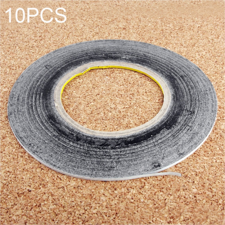 10 PCS Double Sided Adhesive Sticker Tape for Phone Touch Panel Repair, Length: 50m, 1mm, 2mm