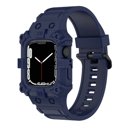 Integrated Silicone Watch Band For Apple Watch Series, 7 45mm / 6&SE&5&4 44mm / 3&2&1 42mm