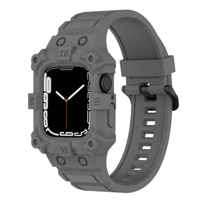 Integrated Silicone Watch Band For Apple Watch Series, 7 45mm / 6&SE&5&4 44mm / 3&2&1 42mm