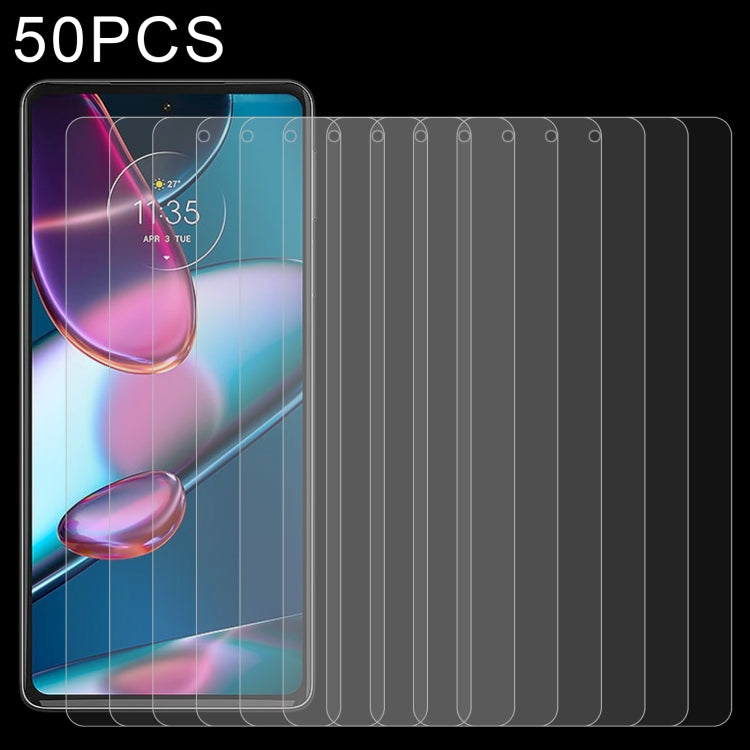 50 PCS 0.26mm 9H 2.5D Tempered Glass Film, For Motorola Edge (2022)(50 PCS), For Motorola Edge+ 5G UW(50 PCS), For Tecno Pop 6 Go(50 PCS)
