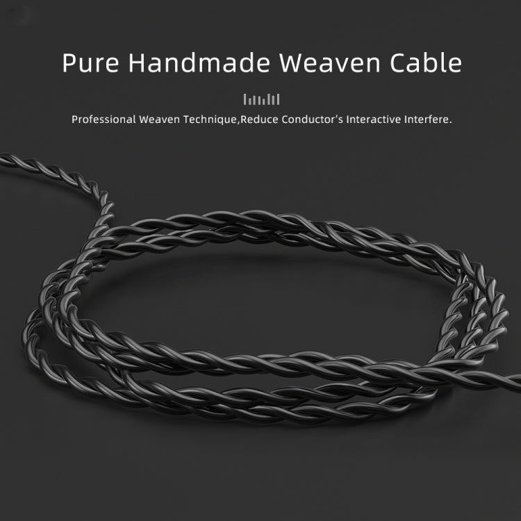 CVJ V2 1.25m Oxygen-free Copper Original 3.5mm Elbow Earphone Cable, 0.75mm No Mic, 0.78mm No Mic, 0.75mm with Mic, 0.78mm with Mic
