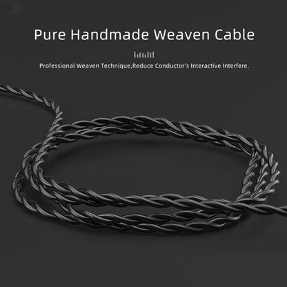 CVJ V2 1.25m Oxygen-free Copper Original 3.5mm Elbow Earphone Cable, 0.75mm No Mic, 0.78mm No Mic, 0.75mm with Mic, 0.78mm with Mic