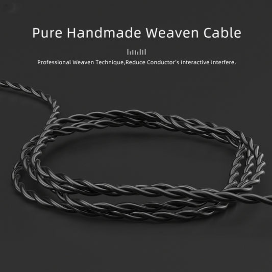CVJ V2 1.25m Oxygen-free Copper Original 3.5mm Elbow Earphone Cable, 0.75mm No Mic, 0.78mm No Mic, 0.75mm with Mic, 0.78mm with Mic