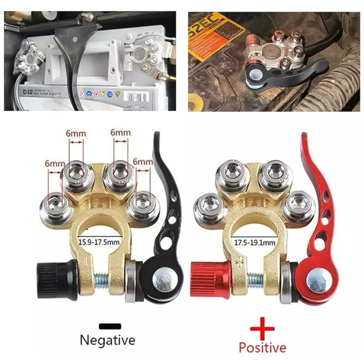 1 Pair Car Battery Terminals Quick Disconnect Cables Connectors, with L Wrench + Insulation Pad, with L Wrench + Insulation Pad