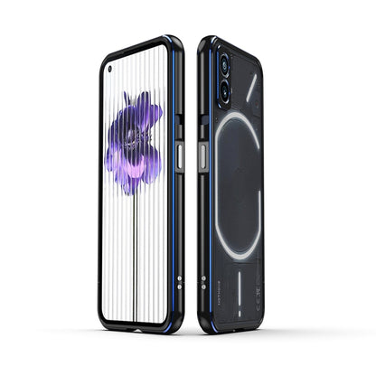 Aurora Series Lens Protector + Metal Frame Protective Phone Case, For Nothing Phone 1