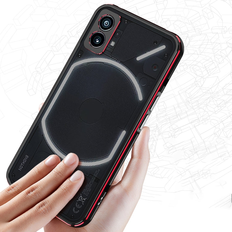 Aurora Series Lens Protector + Metal Frame Protective Phone Case, For Nothing Phone 1