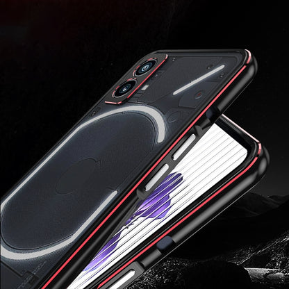 Aurora Series Lens Protector + Metal Frame Protective Phone Case, For Nothing Phone 1