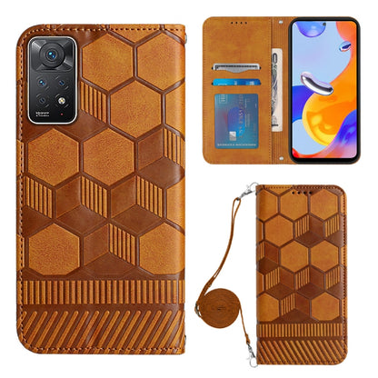 Crossbody Football Texture Magnetic PU Phone Case, For Nothing Phone 1, For Xiaomi Redmi 10A, For Xiaomi Redmi 10C/Redmi 10 India, For Xiaomi Redmi Note 11 Global/Note 11S 4G, For Xiaomi Redmi Note 11 Pro/Redmi Note 11 Pro 5G/Redmi Note 11 Pro+ India  ...