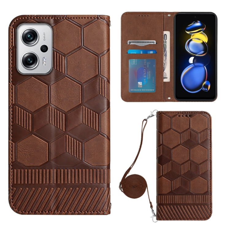 Crossbody Football Texture Magnetic PU Phone Case, For Nothing Phone 1, For Xiaomi Redmi 10A, For Xiaomi Redmi 10C/Redmi 10 India, For Xiaomi Redmi Note 11 Global/Note 11S 4G, For Xiaomi Redmi Note 11 Pro/Redmi Note 11 Pro 5G/Redmi Note 11 Pro+ India  ...
