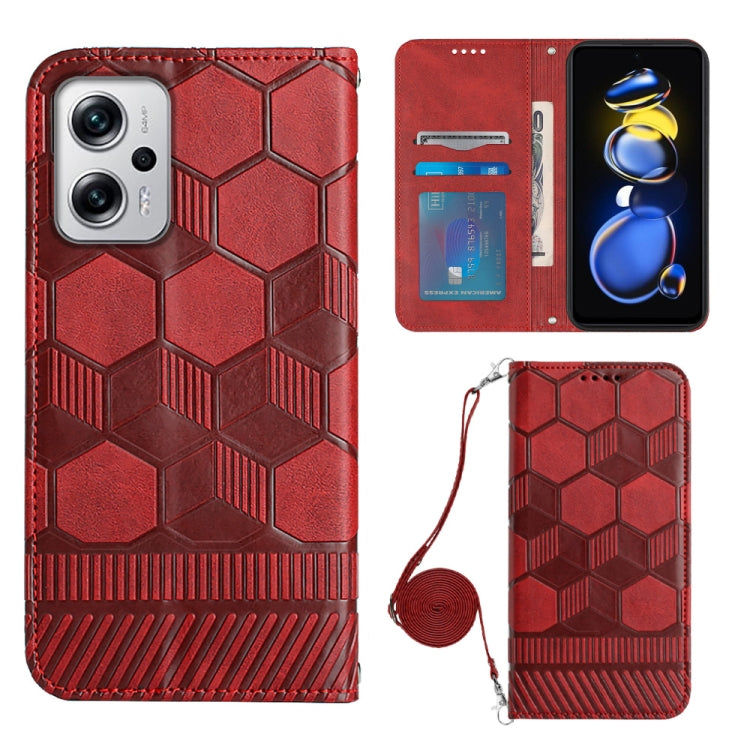Crossbody Football Texture Magnetic PU Phone Case, For Nothing Phone 1, For Xiaomi Redmi 10A, For Xiaomi Redmi 10C/Redmi 10 India, For Xiaomi Redmi Note 11 Global/Note 11S 4G, For Xiaomi Redmi Note 11 Pro/Redmi Note 11 Pro 5G/Redmi Note 11 Pro+ India  ...