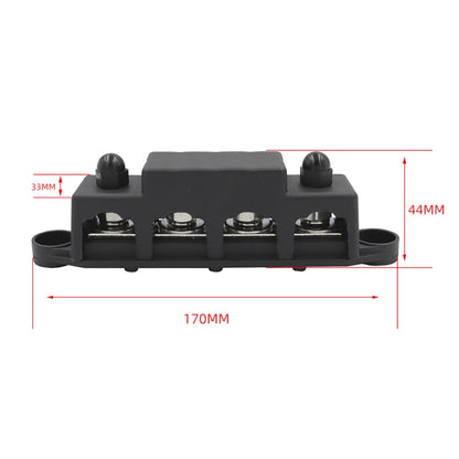 RV Ship High Current Power Distribution Terminal Block with Cover, Black M8 Stud, Red M8 Stud, Black M10 Stud, Red M10 Stud, 1 Pair Black & Red M8 Stud, 1 Pair Black & Red M10 Stud