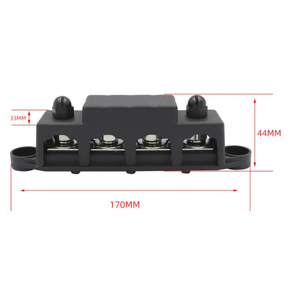 RV Ship High Current Power Distribution Terminal Block with Accessories, Black M8 Stud with Accessories, Red M8 Stud with Accessories, Black M10 Stud with Accessories, Red M10 Stud with Accessories
