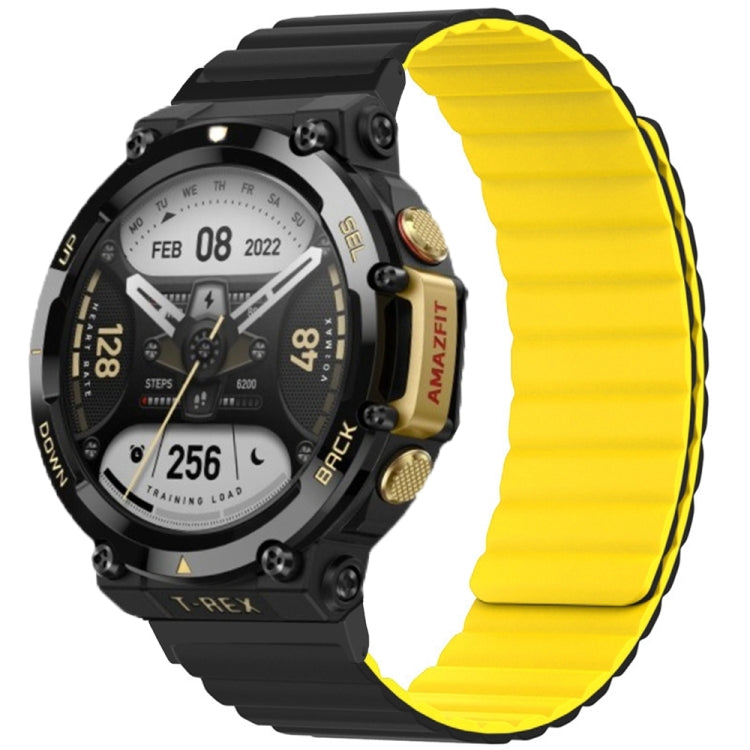 Silicone Magnetic Dual-color Watch Band, For Amazfit T-Rex 2