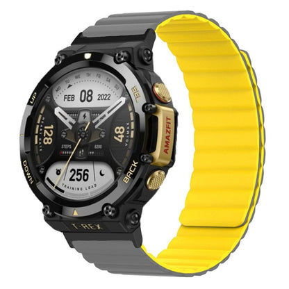 Silicone Magnetic Dual-color Watch Band, For Amazfit T-Rex 2
