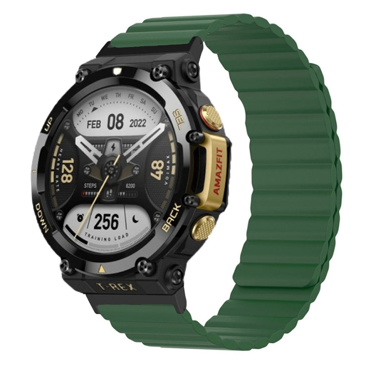 Silicone Magnetic Dual-color Watch Band, For Amazfit T-Rex 2