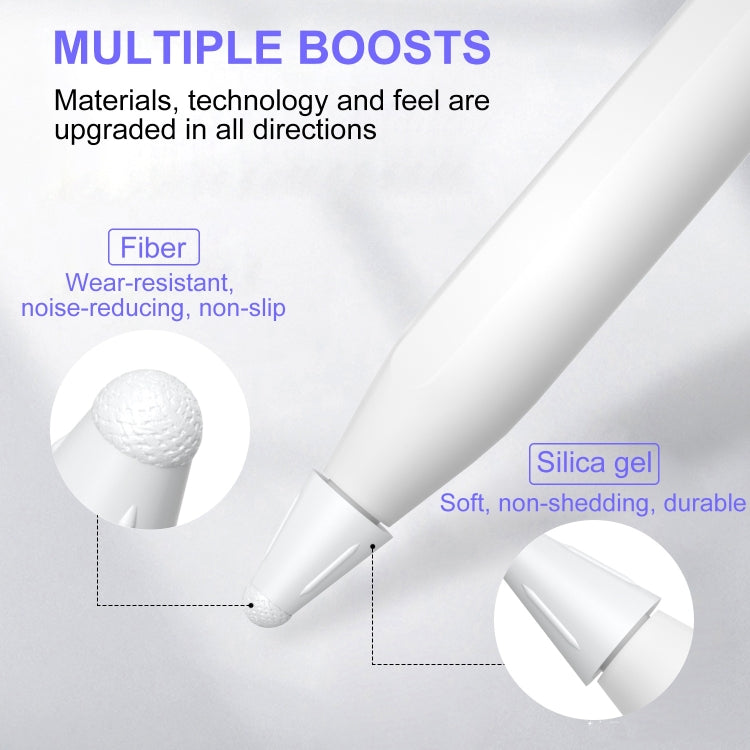 8 PCS / Set Fiber Texture Nib Protector, For Apple Pencil