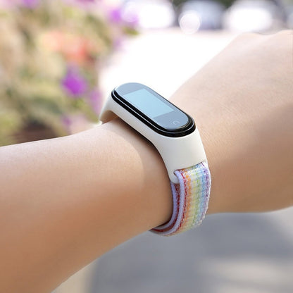 Nylon Two-Section Loop Watch Band, For Xiaomi Mi Band 7, For Xiaomi Mi Band 6, For Xiaomi Mi Band 5