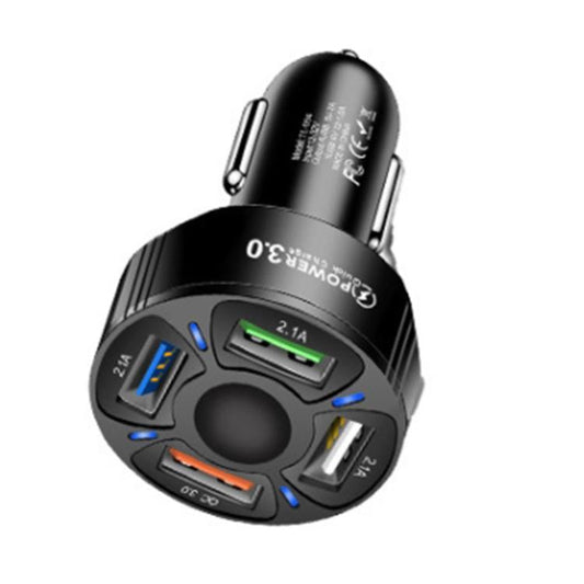 TE-094 Prise de conversion allume-cigare 4 en 1 Chargeur rapide USB multifonction pour voiture
