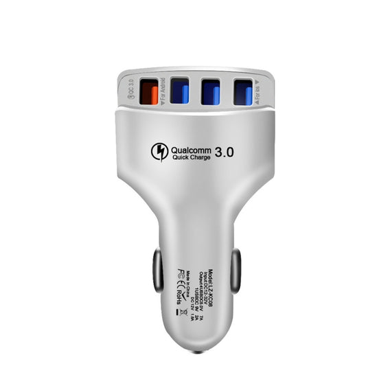 KC08 Allume-cigare 4 en 1, Adaptateur de charge rapide USB multifonction pour voiture, KC08 (Blanc)