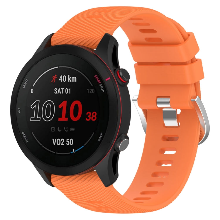 22mm Cross Textured Silicone Watch Band, For Garmin Forerunner255