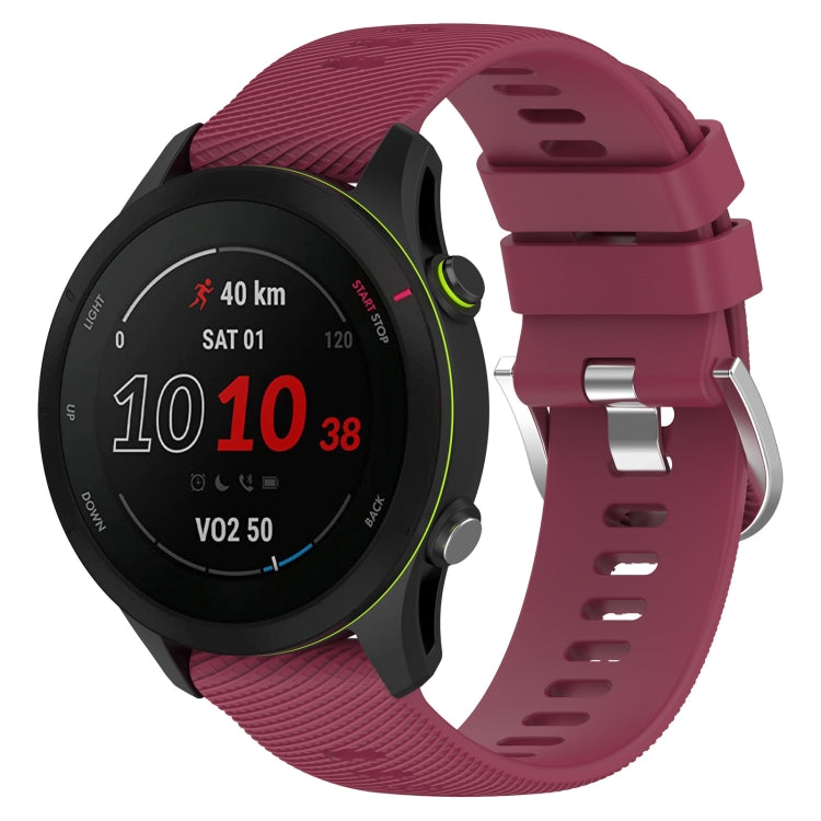 22mm Cross Textured Silicone Watch Band, For Garmin Forerunner255
