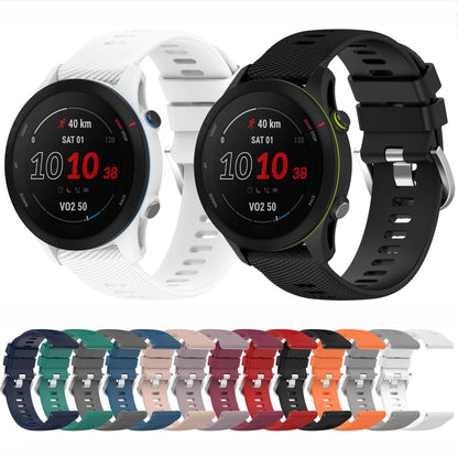 22mm Cross Textured Silicone Watch Band, For Garmin Forerunner255