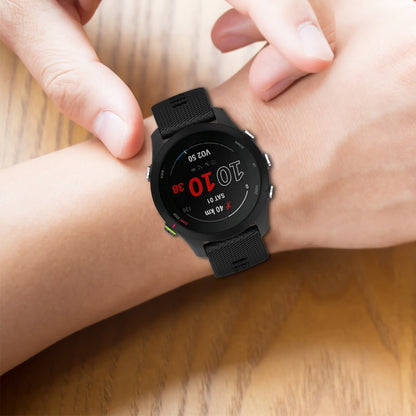 22mm Cross Textured Silicone Watch Band, For Garmin Forerunner255